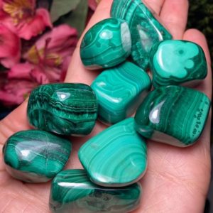 Shop Tumbled Malachite Crystals & Pocket Stones! Malachite Crystal / Tumbled Malachite / Polished Malachite / Green Malachite / Quality Malachite / Malachite Specimen / Heart Chakra | Natural genuine stones & crystals in various shapes & sizes. Buy raw cut, tumbled, or polished gemstones for making jewelry or crystal healing energy vibration raising reiki stones. #crystals #gemstones #crystalhealing #crystalsandgemstones #energyhealing #affiliate #ad
