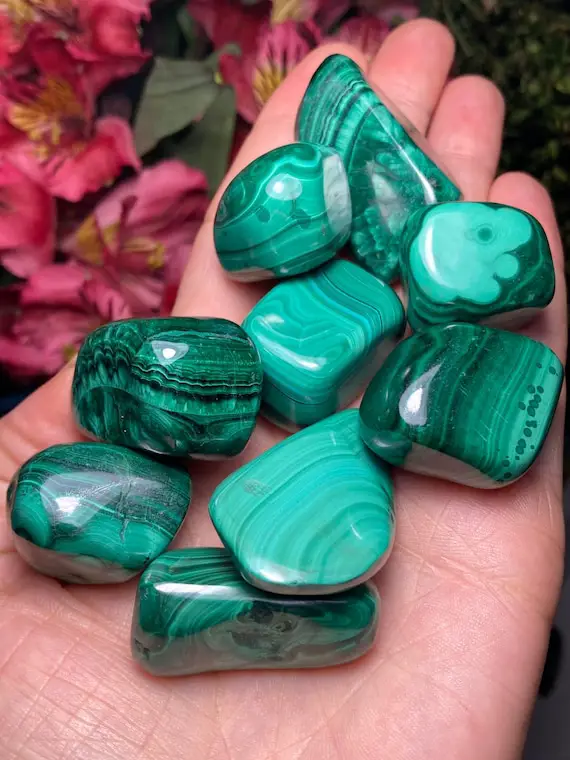 Malachite Crystal / Tumbled Malachite / Polished Malachite / Green Malachite / Quality Malachite / Malachite Specimen / Heart Chakra