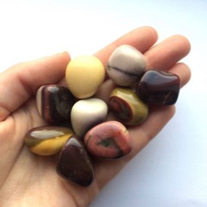 Shop Mookaite Jasper Stones & Crystals! Mookaite red and yellow tumbled stone medium 20-25mm | Natural genuine stones & crystals in various shapes & sizes. Buy raw cut, tumbled, or polished gemstones for making jewelry or crystal healing energy vibration raising reiki stones. #crystals #gemstones #crystalhealing #crystalsandgemstones #energyhealing #affiliate #ad