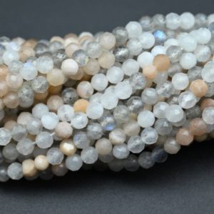Natural Moonstone Faceted Round Beads,2mm/3mm/4mm Loose Faceted Beads,For Jewelry DIY Making Beads,Bracelet Making Beads.Wholesale Beads. | Natural genuine Gemstone jewelry. Buy crystal jewelry, handmade handcrafted artisan jewelry for women.  Unique handmade gift ideas. #jewelry #beadedjewelry #beadedjewelry #gift #shopping #handmadejewelry #fashion #style #product #jewelry #affiliate #ad