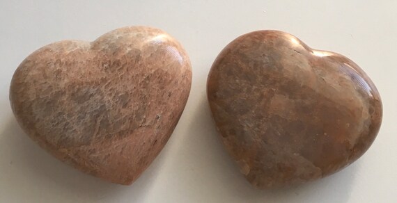 Moonstone Gemstone Heart, 60 Mm, New Beginnings Stone, Healing Crystal, Spiritual Stone, Meditation