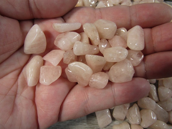 Morganite Peach Tumbled Stone 0.25 Inch + Crystal