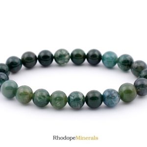 Shop Moss Agate Jewelry! Green Moss Agate Bracelet, Moss Agate Bracelets 8 mm, Moss Agate Bracelet, Bracelets, Metaphysical Crystals, Stones, Gifts, Crystals, Gems | Natural genuine Moss Agate jewelry. Buy crystal jewelry, handmade handcrafted artisan jewelry for women.  Unique handmade gift ideas. #jewelry #beadedjewelry #beadedjewelry #gift #shopping #handmadejewelry #fashion #style #product #jewelry #affiliate #ad