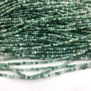 Shop Moss Agate Beads! tiny moss agate beads – moss green beads – 2mm 3mm tiny stone beads – gemstone spacer beads – natural stone separators – 15 inch long | Natural genuine beads Moss Agate beads for beading and jewelry making.  #jewelry #beads #beadedjewelry #diyjewelry #jewelrymaking #beadstore #beading #affiliate #ad