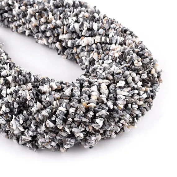 Natural Dendritic Agate Freeform Uncut Chips Nuggets Beads Strand, Jewelry Making Suppy, Gemstone Beads, Handcrafted Gemstone Nugget
