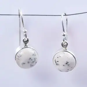 Shop Dendritic Agate Earrings! Natural Dendritic Opal Earrings, Dendrite Opal earrings. 925 Silver earrings, Dendritic Agate Earring, Round Shape Stone Earring Jewelry | Natural genuine Dendritic Agate earrings. Buy crystal jewelry, handmade handcrafted artisan jewelry for women.  Unique handmade gift ideas. #jewelry #beadedearrings #beadedjewelry #gift #shopping #handmadejewelry #fashion #style #product #earrings #affiliate #ad
