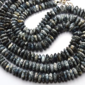 Shop Dendritic Agate Beads! Natural Gemstone Dendritic Agate 7-12MM Faceted German Cut Beads 17" Full Strand Disc Shape Rondelles Micro Faceted Top Quality | Natural genuine faceted Dendritic Agate beads for beading and jewelry making.  #jewelry #beads #beadedjewelry #diyjewelry #jewelrymaking #beadstore #beading #affiliate #ad