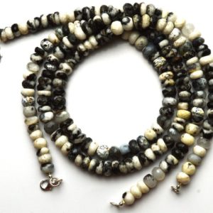 Shop Dendritic Agate Beads! Natural Gemstone Dendritic Agate 8 to 9MM Faceted Rondelle Beads 20 Inch Full Strand Fine Quality Beads Necklace | Natural genuine rondelle Dendritic Agate beads for beading and jewelry making.  #jewelry #beads #beadedjewelry #diyjewelry #jewelrymaking #beadstore #beading #affiliate #ad