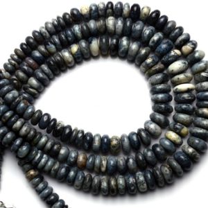 Natural Gemstone Dendritic Agate Big 9 to 14MM Smooth Rondelle Beads 16 Inch Full Strand Fine Quality Beads Necklace | Natural genuine rondelle Dendritic Agate beads for beading and jewelry making.  #jewelry #beads #beadedjewelry #diyjewelry #jewelrymaking #beadstore #beading #affiliate #ad