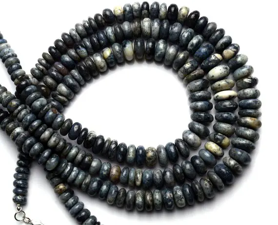 Natural Gemstone Dendritic Agate Big 9 To 14mm Smooth Rondelle Beads 16 Inch Full Strand Fine Quality Beads Necklace