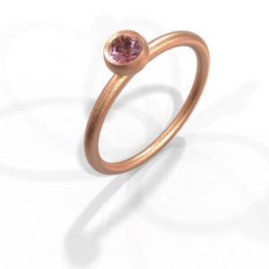 Shop Pink Sapphire Jewelry! Natural Pink sapphire ring in stardust finish | Handmade solid 14k rose gold stacking ring set with a natural, untreated pink sapphire | Natural genuine Pink Sapphire jewelry. Buy crystal jewelry, handmade handcrafted artisan jewelry for women.  Unique handmade gift ideas. #jewelry #beadedjewelry #beadedjewelry #gift #shopping #handmadejewelry #fashion #style #product #jewelry #affiliate #ad