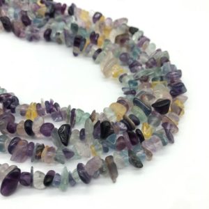 Shop Fluorite Chip & Nugget Beads! Natural Rainbow Fluorite Chip Beads, High Quality Fluorite Chips Drilled, Crystal Artwork Supplies, Healing Crystals | Natural genuine chip Fluorite beads for beading and jewelry making.  #jewelry #beads #beadedjewelry #diyjewelry #jewelrymaking #beadstore #beading #affiliate #ad