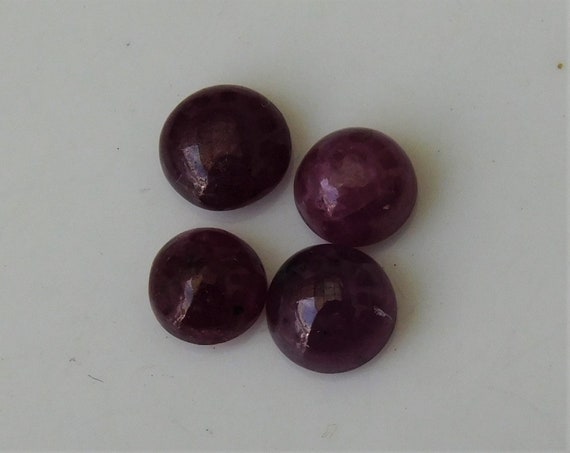 Natural Ruby Cabochon Round Shape. Size 3x3 To 5x5mm Genuine Ruby Ring Making Gemstone Opaque Ruby Jewelry Making Stone Loose Gemstone.