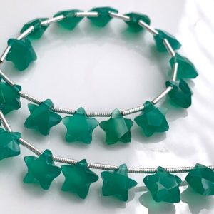 Shop Onyx Faceted Beads! Gorgeous green onyx faceted stars | Natural genuine faceted Onyx beads for beading and jewelry making.  #jewelry #beads #beadedjewelry #diyjewelry #jewelrymaking #beadstore #beading #affiliate #ad
