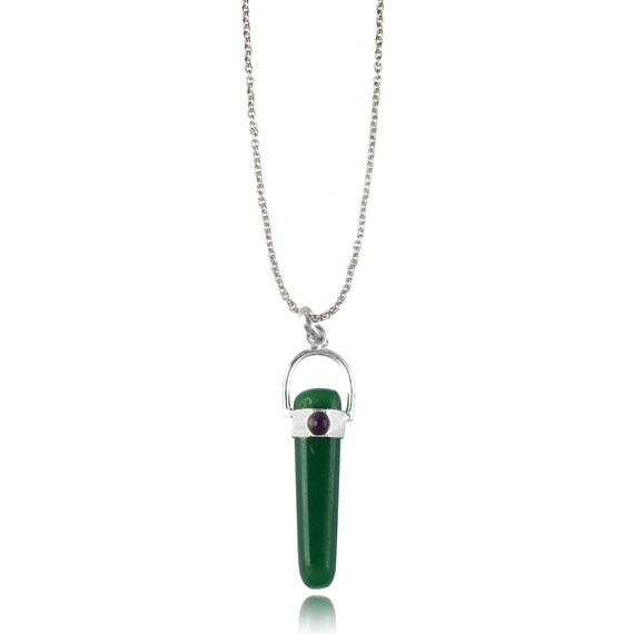 Green Onyx Pendant | Amethyst Pendant | Thickness Pendant | Gemstone Pendant | Pendant For Her | Pendant For Women | Gift For Her  [gfs1460]