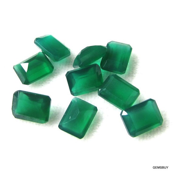 1 Pieces 9x11mm Green Octagon Faceted Octagon Loose Gemstone, Green Onyx Octagon Faceted Shape Aaa Quality Gemstone.....