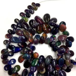 Shop Opal Bead Shapes! Natural Rare Ethiopian Blue Opal Smooth Pear Shape Beads Opal Briolettes Smooth Pear Beads Jewelry Making Opal Super Fire Opal Beads | Natural genuine other-shape Opal beads for beading and jewelry making.  #jewelry #beads #beadedjewelry #diyjewelry #jewelrymaking #beadstore #beading #affiliate #ad