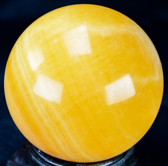 Orange Calcite Sphere 2.5" Diameter 372 Grams