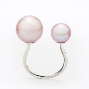 Shop Pearl Rings! Pink Pearl Ring with 14K Gold | Natural genuine Pearl rings, simple unique handcrafted gemstone rings. #rings #jewelry #shopping #gift #handmade #fashion #style #affiliate #ad