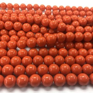 Shop Pearl Round Beads! Special Offer Dark Orange Shell Pearl 10mm Round Colour Plated Loose Beads 15 inch | Natural genuine round Pearl beads for beading and jewelry making.  #jewelry #beads #beadedjewelry #diyjewelry #jewelrymaking #beadstore #beading #affiliate #ad