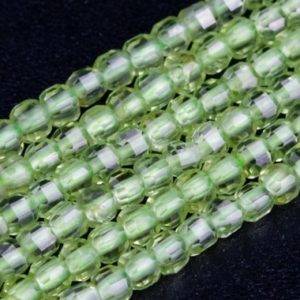 Shop Peridot Faceted Beads! Genuine Natural Green Peridot Loose Beads Beveled Edge Faceted Cube Shape 2mm | Natural genuine faceted Peridot beads for beading and jewelry making.  #jewelry #beads #beadedjewelry #diyjewelry #jewelrymaking #beadstore #beading #affiliate #ad