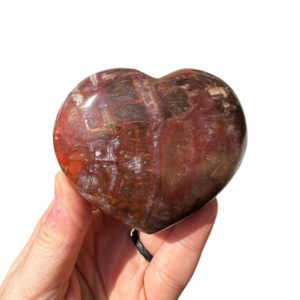 Shop Petrified Wood Stones & Crystals! Petrified Wood Heart (2.5" – 3") Petrified Wood Stone Polished Heart – Tumbled Petrified Wood Crystal Heart – Petrified Wood Palm Stone | Natural genuine stones & crystals in various shapes & sizes. Buy raw cut, tumbled, or polished gemstones for making jewelry or crystal healing energy vibration raising reiki stones. #crystals #gemstones #crystalhealing #crystalsandgemstones #energyhealing #affiliate #ad