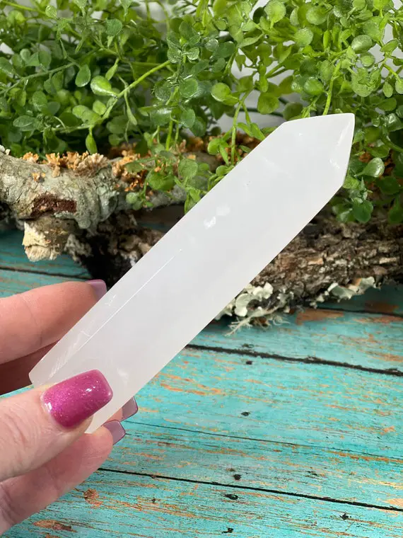 Large Pink Calcite Point -discounted-  Reiki Charged Energy - Meditation Crystal - Inner Peace & Well-being - Mangano Calcite Tower #1