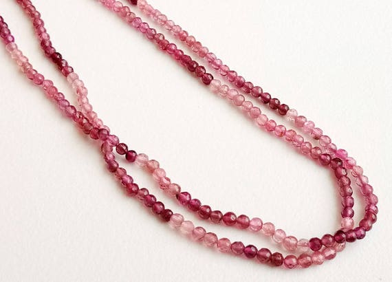3mm Pink Tourmaline Round Beads, Natural Pink Tourmaline Beads, Pink Tourmaline For Jewelry (6in To 13in Options) - Dpa12