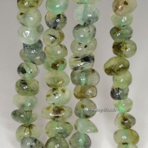 Shop Prehnite Chip & Nugget Beads! 13x7mm-8x7mm Prehnite Gemstone Pebble Nugget Loose Beads 7 inch Half Strand (90144110-B24-542) | Natural genuine chip Prehnite beads for beading and jewelry making.  #jewelry #beads #beadedjewelry #diyjewelry #jewelrymaking #beadstore #beading #affiliate #ad