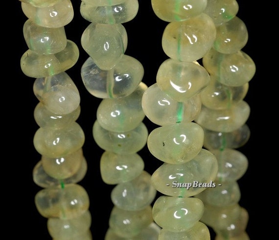 16x8-12x6mm Prehnite Gemstone Pebble Nugget Loose Beads 7 Inch Half Strand (90144120-b24-542)