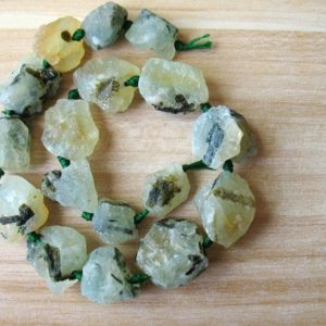 Shop Prehnite Chip & Nugget Beads! Prehnite Bead Raw Rough Natural Prehnite Beads S006 | Natural genuine chip Prehnite beads for beading and jewelry making.  #jewelry #beads #beadedjewelry #diyjewelry #jewelrymaking #beadstore #beading #affiliate #ad