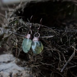 Shop Prehnite Earrings! Prehnite Raw Copper Earrings, Natural Prehnite Raw Stone Jewelry, Raw Prehnite  Earrings, Raw Copper Earrings, Boho Earrings, Green earrings | Natural genuine Prehnite earrings. Buy crystal jewelry, handmade handcrafted artisan jewelry for women.  Unique handmade gift ideas. #jewelry #beadedearrings #beadedjewelry #gift #shopping #handmadejewelry #fashion #style #product #earrings #affiliate #ad