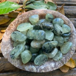 Shop Tumbled Prehnite Crystals & Pocket Stones! Prehnite, Prehnite Tumble, Qty. 1 | Natural genuine stones & crystals in various shapes & sizes. Buy raw cut, tumbled, or polished gemstones for making jewelry or crystal healing energy vibration raising reiki stones. #crystals #gemstones #crystalhealing #crystalsandgemstones #energyhealing #affiliate #ad