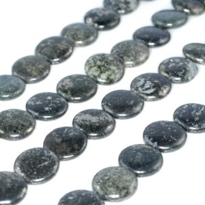 Shop Pyrite Round Beads! 18mm Iron Pyrite Gemstone Grade B Flat Round Circle Loose Beads 15.5 inch Full Strand (90185930-853) | Natural genuine round Pyrite beads for beading and jewelry making.  #jewelry #beads #beadedjewelry #diyjewelry #jewelrymaking #beadstore #beading #affiliate #ad