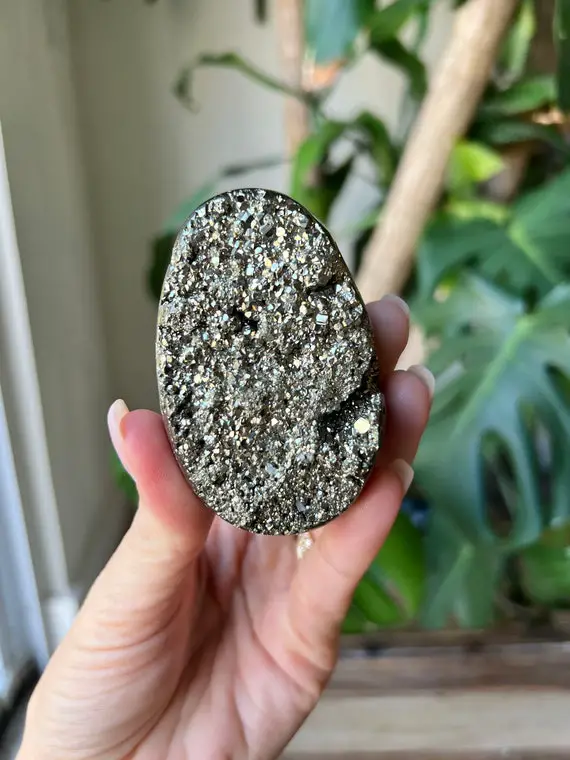 Pyrite Egg, Druzy Pyrite