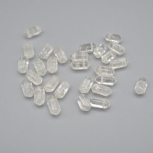 Shop Quartz Crystal Pendants! High Quality Grade A Natural Clear Quartz Semi-Precious Gemstone Double Terminated Point Pendant Beads – 1.2cm, 1.5cm – 1.7cm – 1 or 5 count | Natural genuine Quartz pendants. Buy crystal jewelry, handmade handcrafted artisan jewelry for women.  Unique handmade gift ideas. #jewelry #beadedpendants #beadedjewelry #gift #shopping #handmadejewelry #fashion #style #product #pendants #affiliate #ad