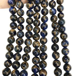 Shop Quartz Crystal Round Beads! 8mm Blue Mosaic Quartz Beads, Round Gemstone Beads, Wholesale Beads | Natural genuine round Quartz beads for beading and jewelry making.  #jewelry #beads #beadedjewelry #diyjewelry #jewelrymaking #beadstore #beading #affiliate #ad