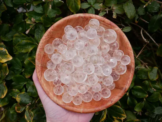 Quartz Crystal Spheres - Crystal Orbs - Clear Quartz Polished Stones - Mini Spheres - Stones For Anxiety - Reiki Master