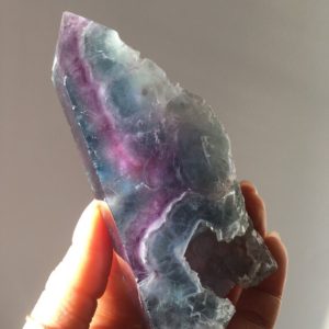 Large Rainbow Fluorite Point, Rainbow Fluorite, Raw Rainbow Fluorite, Natural Rainbow Fluorite, Rainbow Fluorite Tower, Crystal Tower