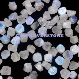 50 Piece Top Quality Raw Size 6-8 MM Moonstone Rough, Natural Rainbow Moonstone, Rough Shape Rocks and Minerals Untreated Rainbow Moonstone | Natural genuine stones & crystals in various shapes & sizes. Buy raw cut, tumbled, or polished gemstones for making jewelry or crystal healing energy vibration raising reiki stones. #crystals #gemstones #crystalhealing #crystalsandgemstones #energyhealing #affiliate #ad