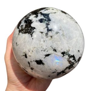 Rainbow Moonstone Sphere – Large Rainbow Moonstone Crystal Sphere – Polished Moonstone – Moonstone Gemstone Sphere – Unique Crystal Ball – 3 | Natural genuine stones & crystals in various shapes & sizes. Buy raw cut, tumbled, or polished gemstones for making jewelry or crystal healing energy vibration raising reiki stones. #crystals #gemstones #crystalhealing #crystalsandgemstones #energyhealing #affiliate #ad