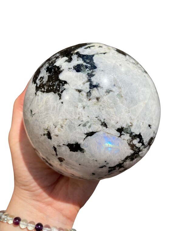 Rainbow Moonstone Sphere - Large Rainbow Moonstone Crystal Sphere - Polished Moonstone - Moonstone Gemstone Sphere - Unique Crystal Ball - 3