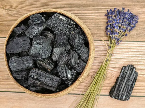 Raw Black Tourmaline, Ethically Sourced Crystals, Eco-friendly Packaging, Black Tourmaline Crystal