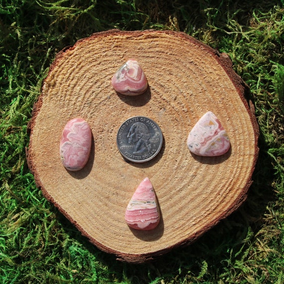 Rhodochrosite Cabochon Pieces #a-d*