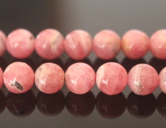 Natural Rhodochrosite Gemstone Round Beads,natural Rhodochrosite Beads,6mm 8mm 10mm 12mm Natural Beads,one Strand 15",rhodochrosite Beads