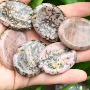 Shop Rhodonite Stones & Crystals! Natural Rhodonite Worry Stone,Healing Worry Stone,Chakra Worry Stone,Size 35x45MM | Natural genuine stones & crystals in various shapes & sizes. Buy raw cut, tumbled, or polished gemstones for making jewelry or crystal healing energy vibration raising reiki stones. #crystals #gemstones #crystalhealing #crystalsandgemstones #energyhealing #affiliate #ad