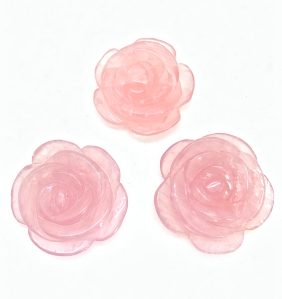 Rose Quartz Crystal Rose - Hand Carved Rose - Rose Quartz Flower - Rose Quartz Rose - Pink Crystal Gift - Gemmy Rose Quartz - Extra Quality!