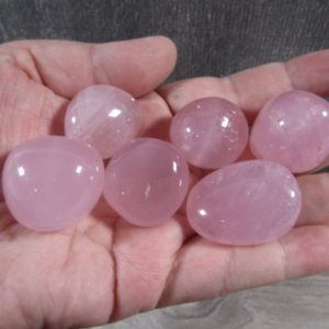 Shop Rose Quartz Stones & Crystals! Star Light Rose Quartz 1 inch + Tumbled Stone  T236 | Natural genuine stones & crystals in various shapes & sizes. Buy raw cut, tumbled, or polished gemstones for making jewelry or crystal healing energy vibration raising reiki stones. #crystals #gemstones #crystalhealing #crystalsandgemstones #energyhealing #affiliate #ad