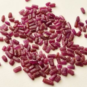 Shop Ruby Chip & Nugget Beads! 5-9mm Ruby Raw Stones, Natural Loose Ruby Rough Sticks, Rough Ruby Gemstone For Jewelry, Loose Ruby Gemstone (10Cts To 20Cts Option)-PKSG166 | Natural genuine chip Ruby beads for beading and jewelry making.  #jewelry #beads #beadedjewelry #diyjewelry #jewelrymaking #beadstore #beading #affiliate #ad