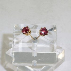 4.5mm Sparkling Ruby Earrings, 4.5mm x 0.51 Carat (each), Round Cut, Natural Treated Rubies, 14 Karat 'Gold Fill' Ruby Studs | Natural genuine Array earrings. Buy crystal jewelry, handmade handcrafted artisan jewelry for women.  Unique handmade gift ideas. #jewelry #beadedearrings #beadedjewelry #gift #shopping #handmadejewelry #fashion #style #product #earrings #affiliate #ad